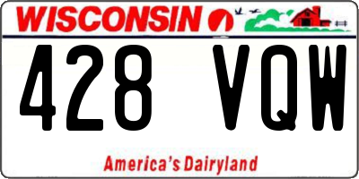 WI license plate 428VQW