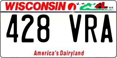 WI license plate 428VRA