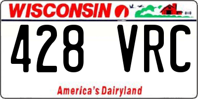 WI license plate 428VRC