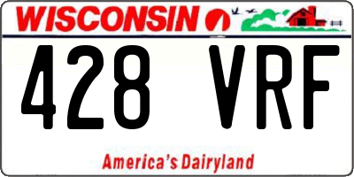 WI license plate 428VRF