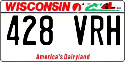 WI license plate 428VRH