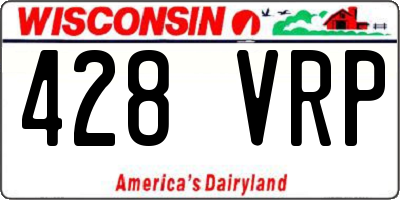 WI license plate 428VRP