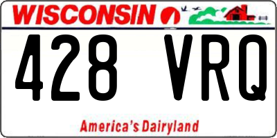 WI license plate 428VRQ