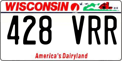 WI license plate 428VRR