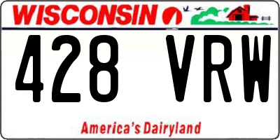 WI license plate 428VRW
