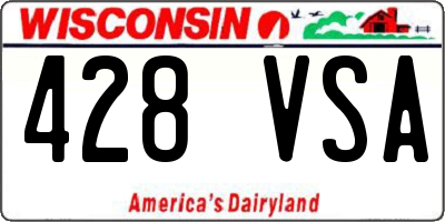 WI license plate 428VSA