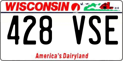 WI license plate 428VSE