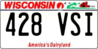 WI license plate 428VSI