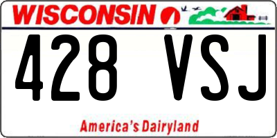 WI license plate 428VSJ