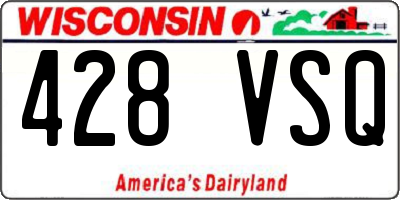 WI license plate 428VSQ