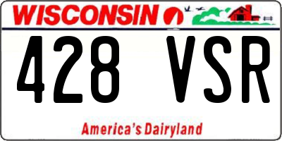 WI license plate 428VSR