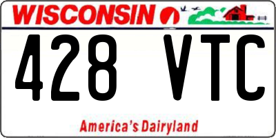 WI license plate 428VTC