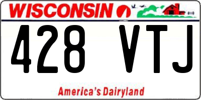 WI license plate 428VTJ