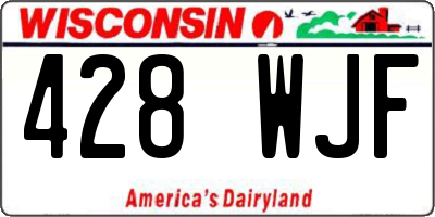WI license plate 428WJF