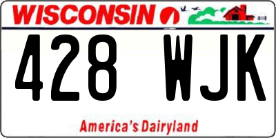 WI license plate 428WJK