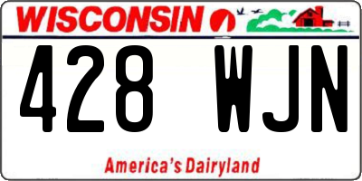 WI license plate 428WJN