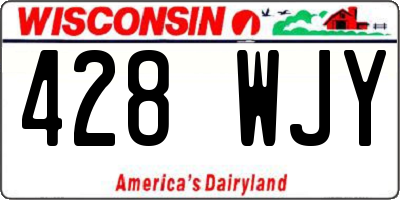 WI license plate 428WJY