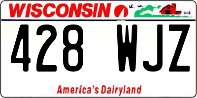 WI license plate 428WJZ