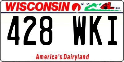 WI license plate 428WKI