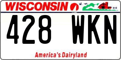WI license plate 428WKN