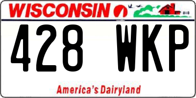 WI license plate 428WKP