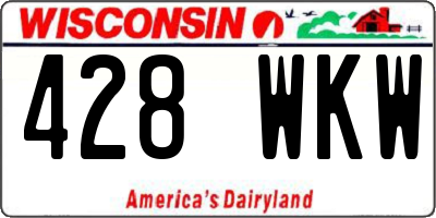 WI license plate 428WKW