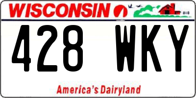 WI license plate 428WKY