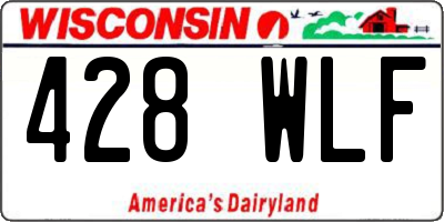WI license plate 428WLF