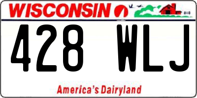 WI license plate 428WLJ