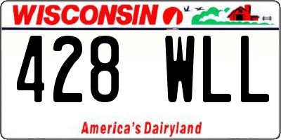 WI license plate 428WLL