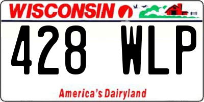 WI license plate 428WLP