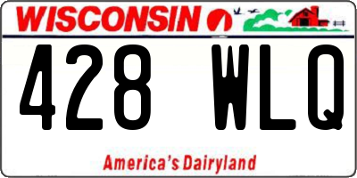 WI license plate 428WLQ