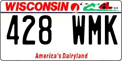 WI license plate 428WMK