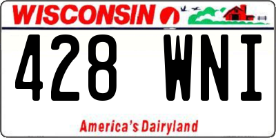 WI license plate 428WNI