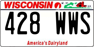 WI license plate 428WWS
