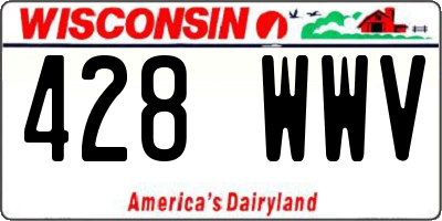 WI license plate 428WWV