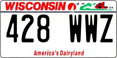 WI license plate 428WWZ