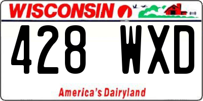 WI license plate 428WXD