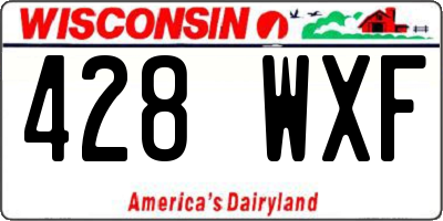 WI license plate 428WXF