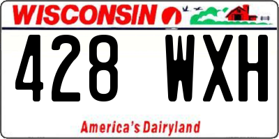 WI license plate 428WXH