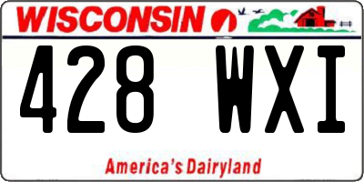 WI license plate 428WXI