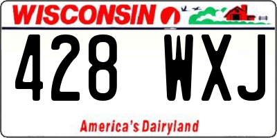 WI license plate 428WXJ