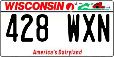 WI license plate 428WXN