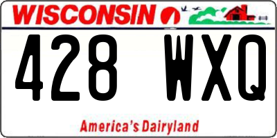 WI license plate 428WXQ