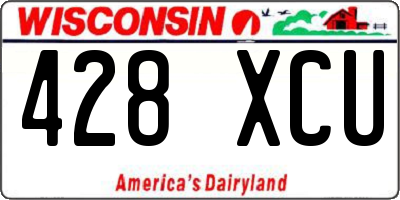 WI license plate 428XCU