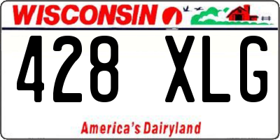 WI license plate 428XLG