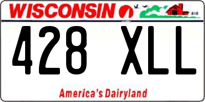 WI license plate 428XLL