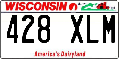 WI license plate 428XLM