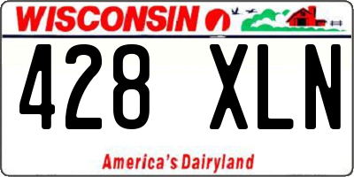 WI license plate 428XLN