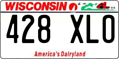 WI license plate 428XLO